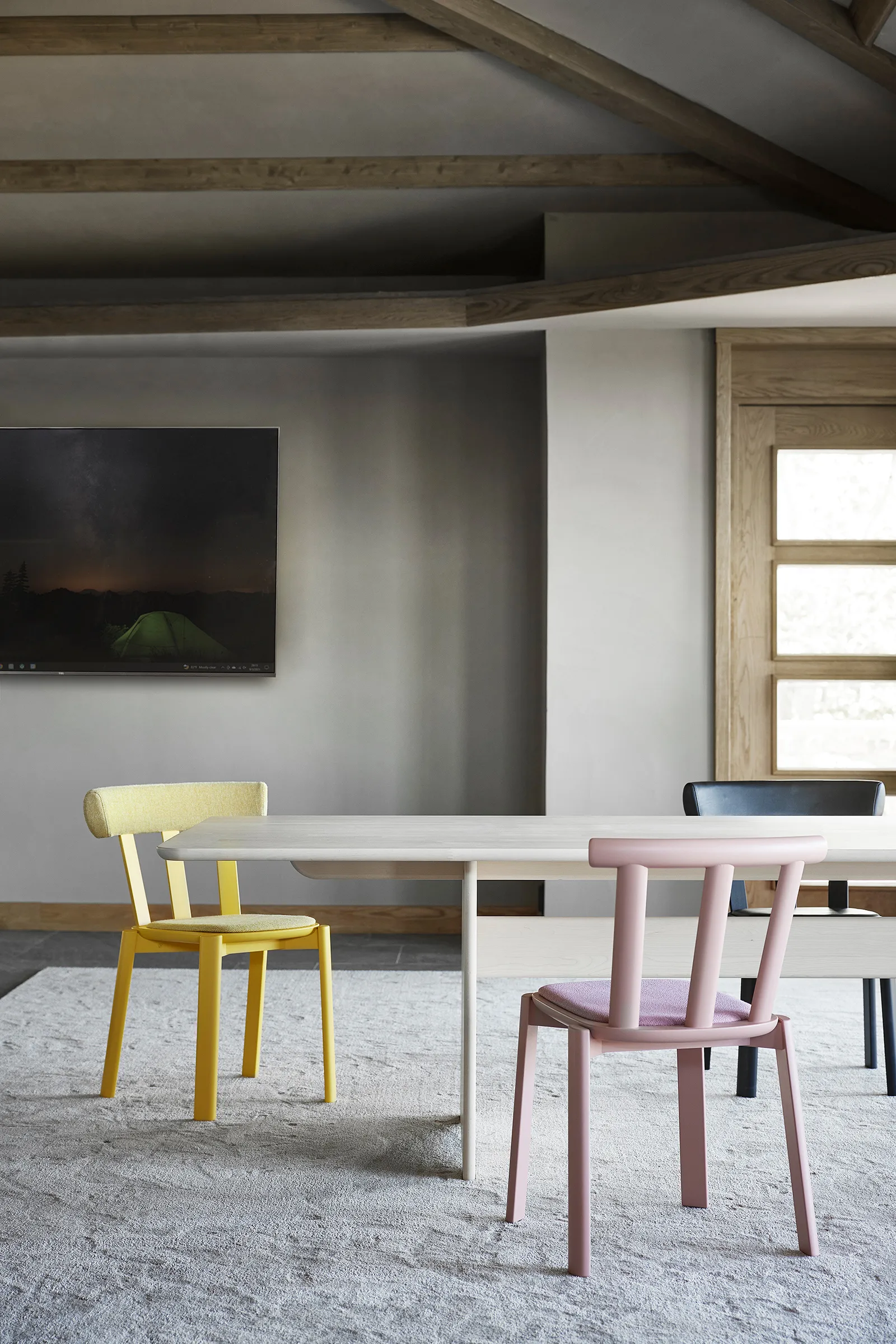 Stół Alt  320x110 cm brzoza, Jasny lakier matowy Stolab