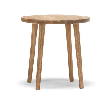 Taboret okrągły Miss Button - Dąb naturalny olejowany, niski, Ø44x45 cm - Stolab