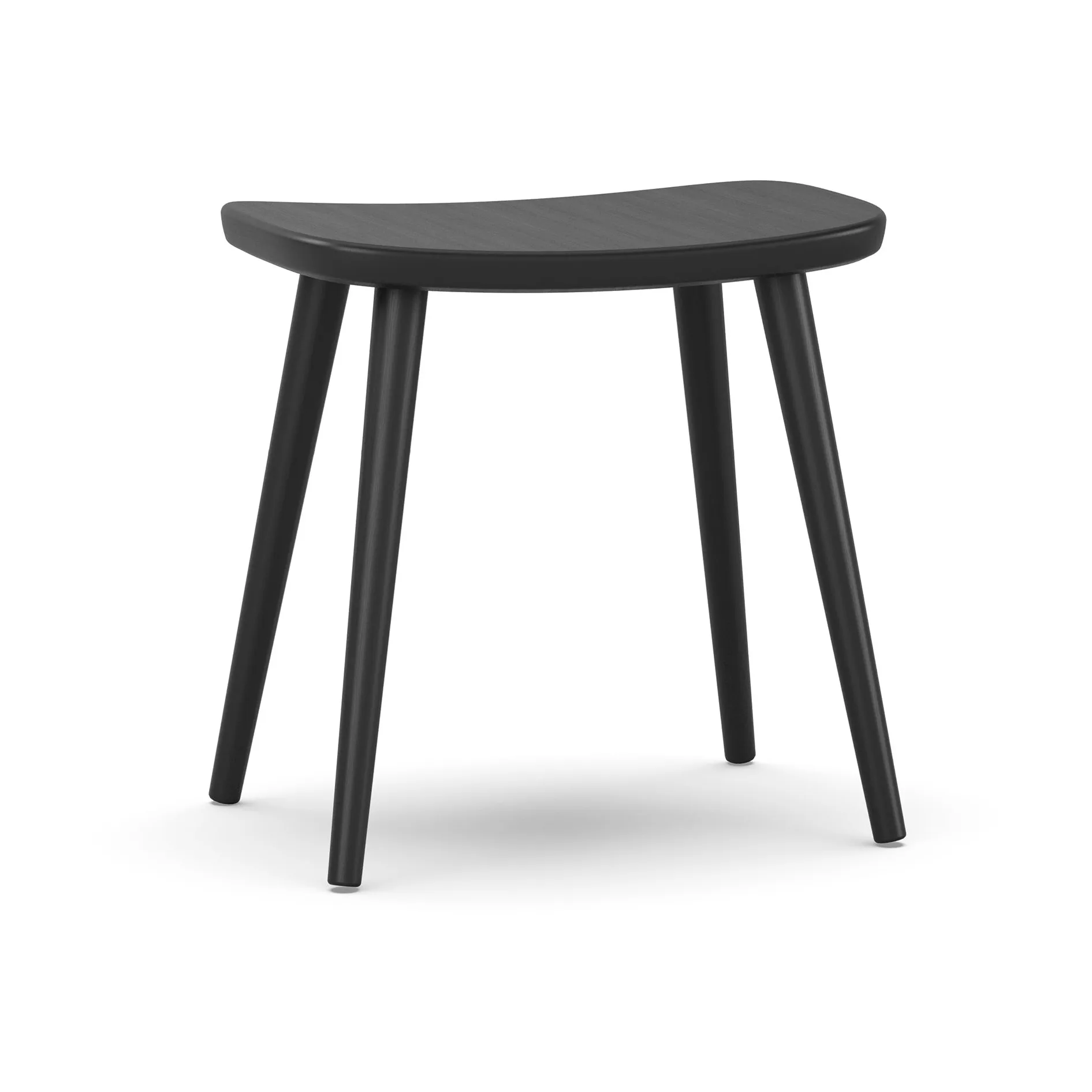 Taboret Palle dąb, Matowy czarny 99 Stolab