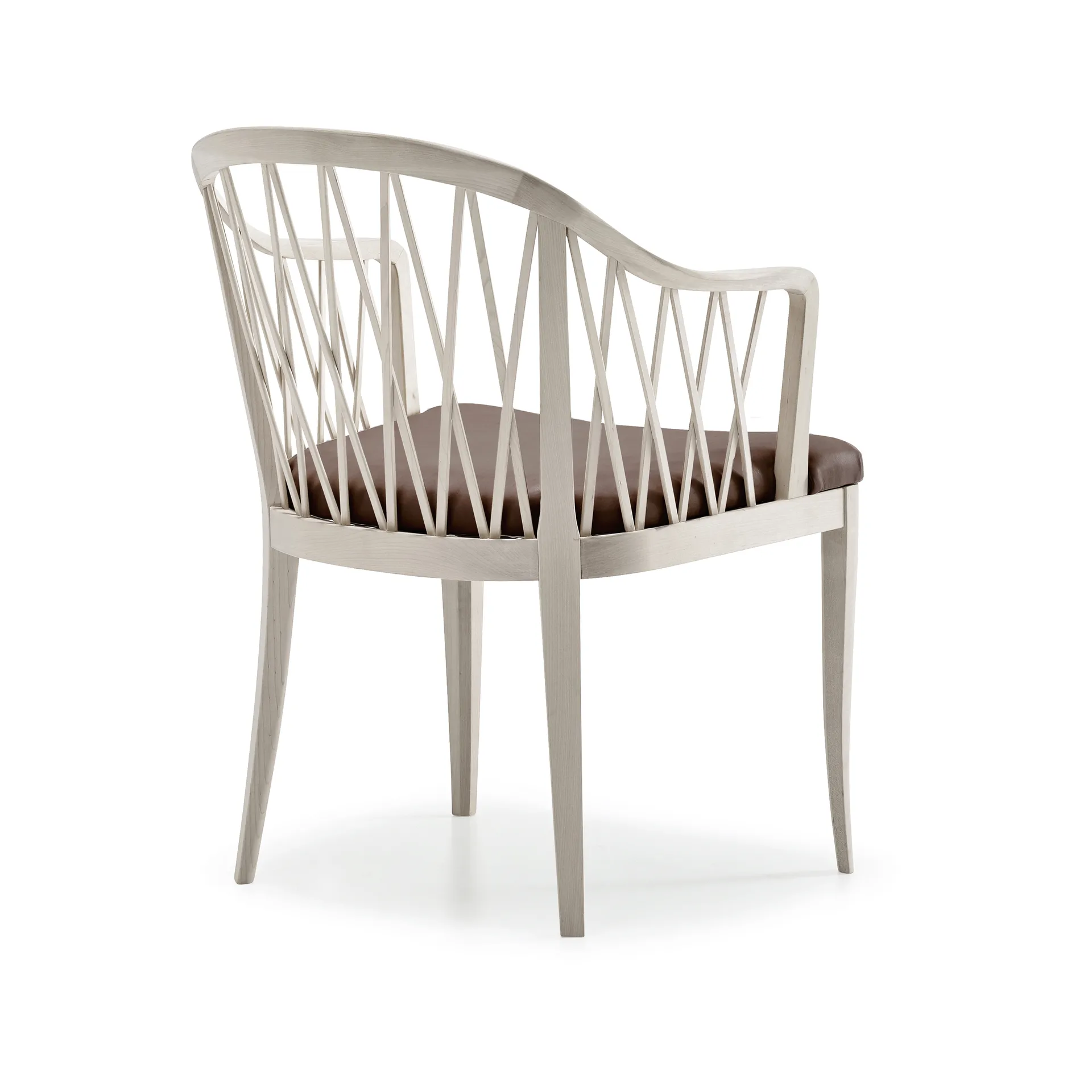 Widemar fotel, skóra ciemnobrązowa, brzoza olejowana Stolab