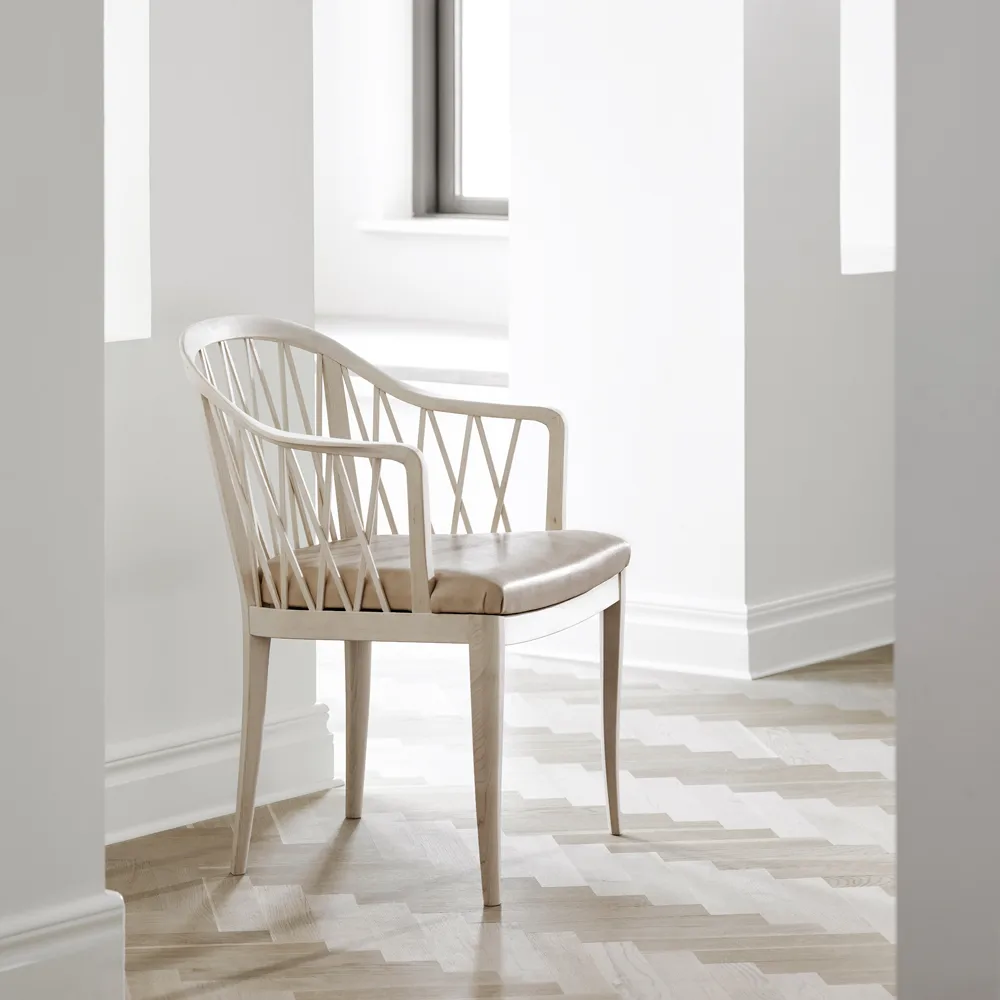 Widemar fotel, skóra naturalna tärnsjö, brzoza olejowana Stolab