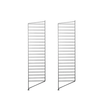 Panel podłogowy String - czarny, 115x30 cm, 2-pakiet - String