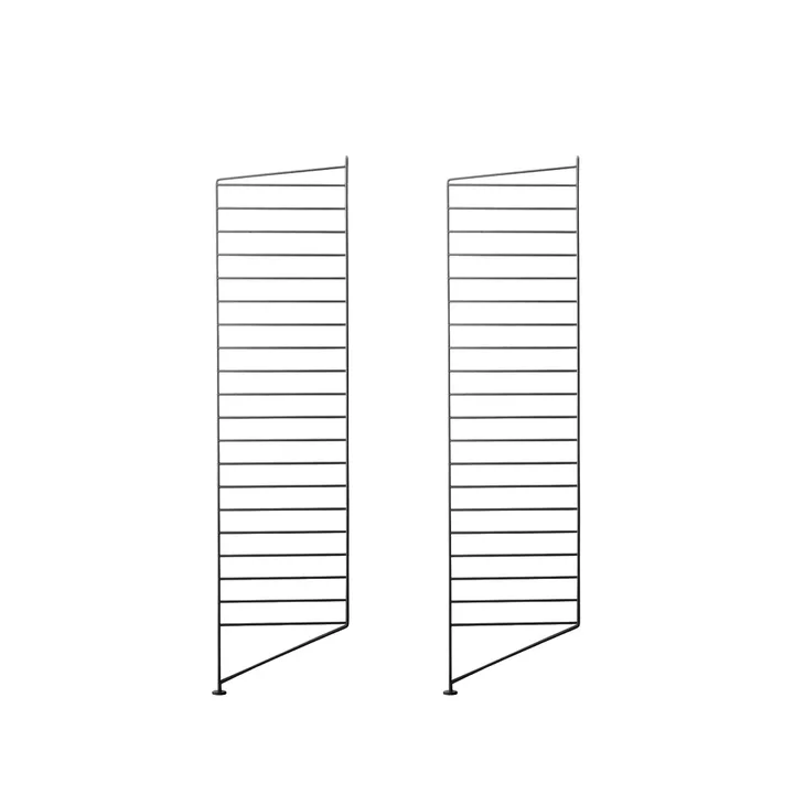 Panel podłogowy String - czarny, 115x30 cm, 2-pakiet - String