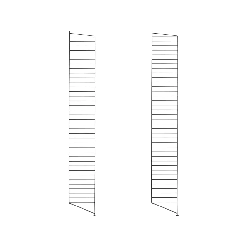 Panel podłogowy String, czarny, 200x30 cm, 2-pakiet String