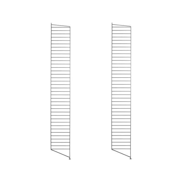Panel podłogowy String - czarny, 200x30 cm, 2-pakiet - String