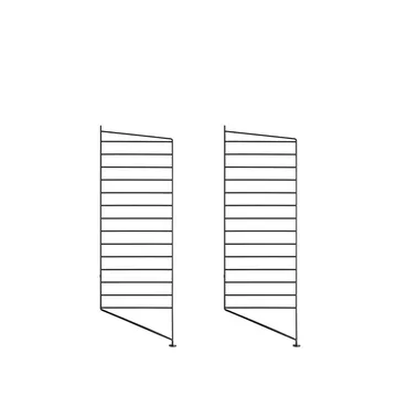 Panel podłogowy String - czarny, 85x30 cm, 2-pakiet - String