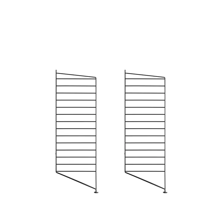Panel podłogowy String - czarny, 85x30 cm, 2-pakiet - String
