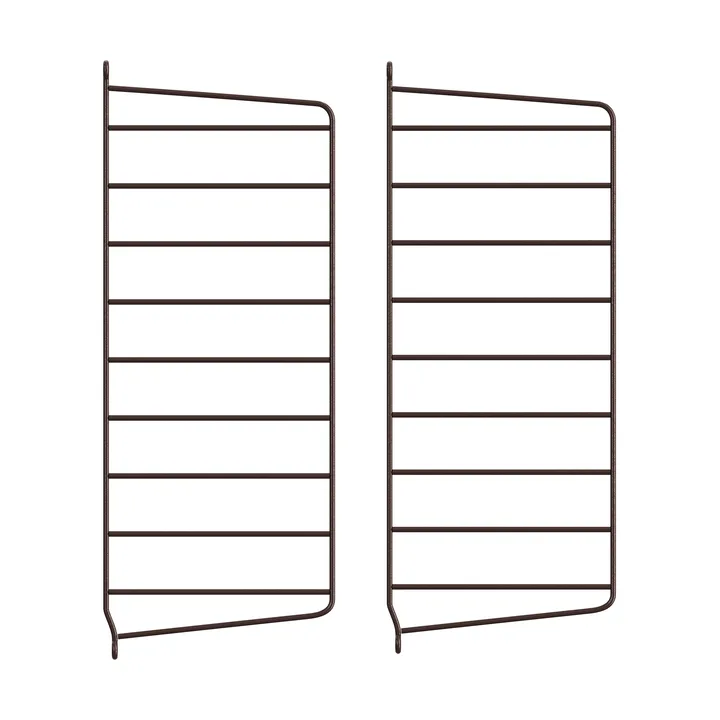 Panel ścienny String - Ciemnobrązowy, 50×20 cm, 2 szt. - String
