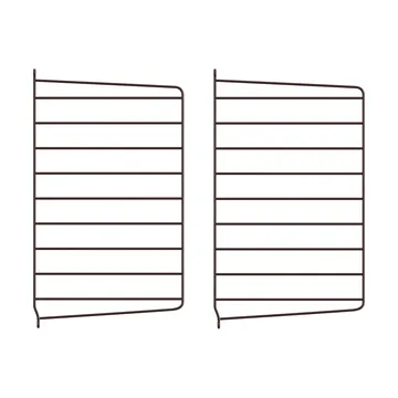 Panel ścienny String - Ciemnobrązowy, 50x30 cm, 2 szt. - String
