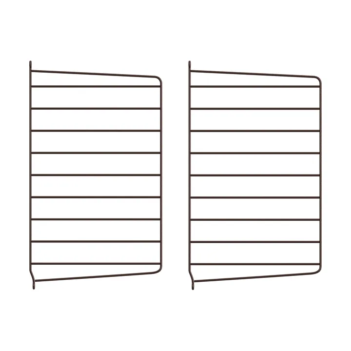 Panel ścienny String - Ciemnobrązowy, 50x30 cm, 2 szt. - String