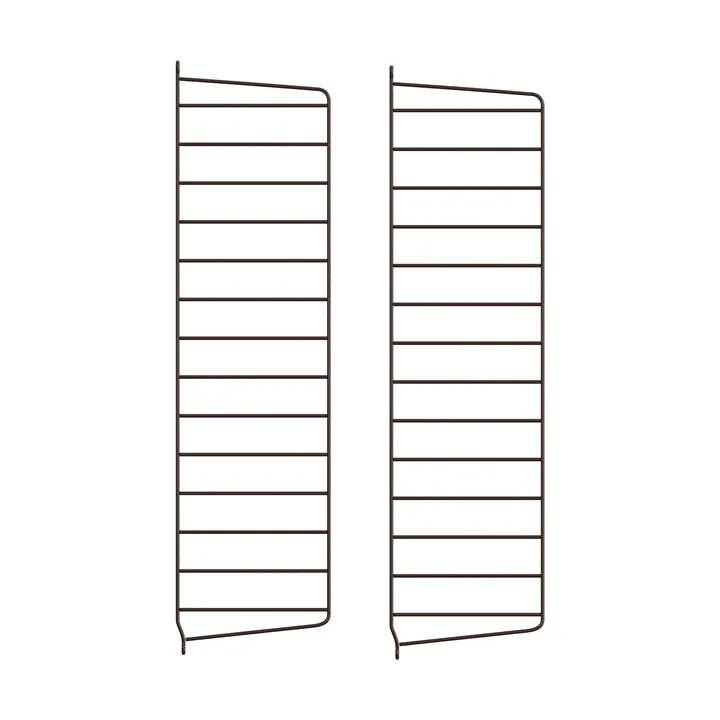 Panel ścienny String - Ciemnobrązowy, 75×20 cm, 2 szt. - String