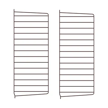 Panel ścienny String - Ciemnobrązowy, 75x30 cm, 2 szt. - String