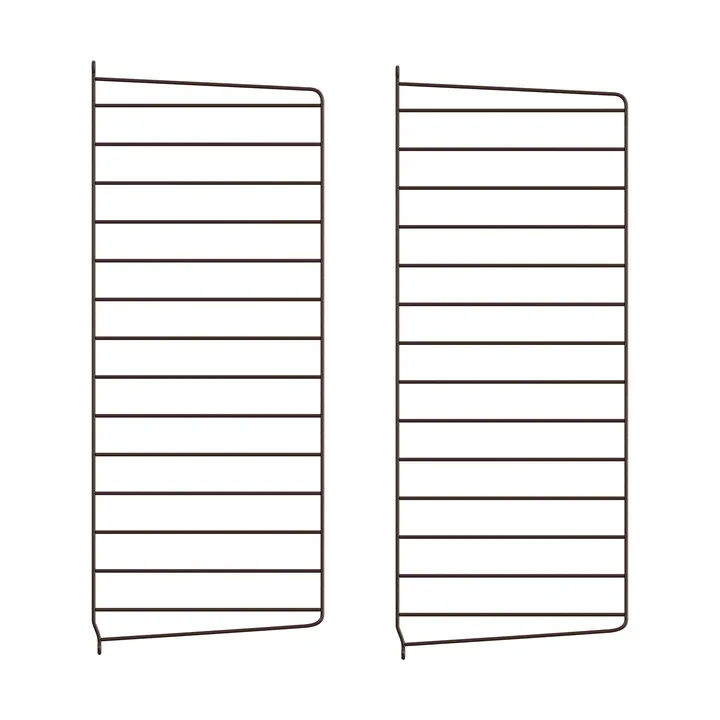 Panel ścienny String - Ciemnobrązowy, 75x30 cm, 2 szt. - String