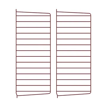 Panel ścienny String - Ciemnoczerwony, 75x30 cm, 2‑szt. - String