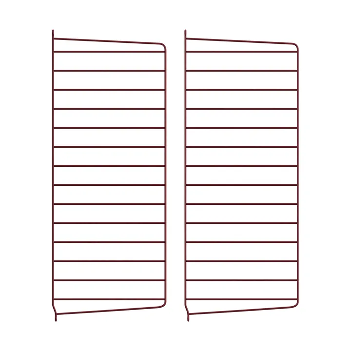 Panel ścienny String - Ciemnoczerwony, 75x30 cm, 2‑szt. - String