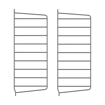 Panel ścienny String - Ciemnoszary, 50x20 cm, 2-pakiet - String