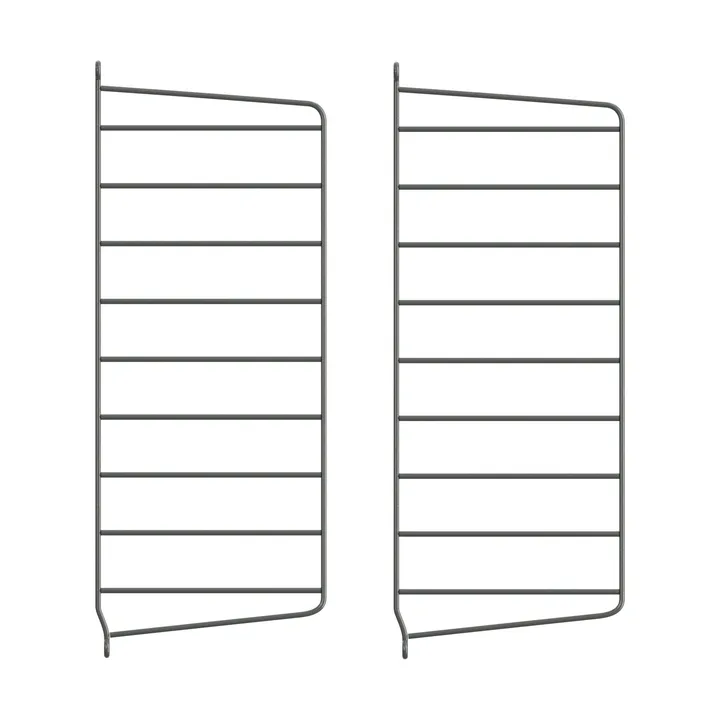 Panel ścienny String - Ciemnoszary, 50x20 cm, 2-pakiet - String