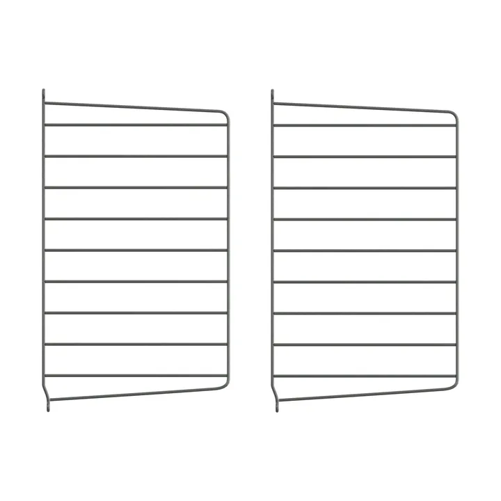 Panel ścienny String - Ciemnoszary, 50x30 cm, 2-pakiet - String