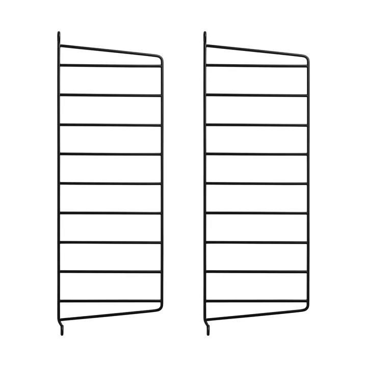 Panel ścienny String - Czarny, 50x20 cm, 2-pakiet - String
