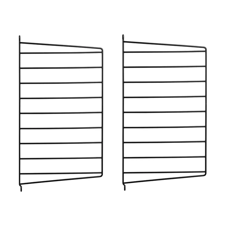 Panel ścienny String - Czarny, 50x30 cm, 2-pakiet - String