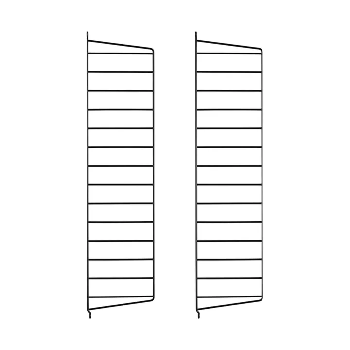Panel ścienny String - Czarny, 75x20 cm, 2-pakiet - String