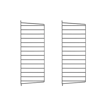 Panel ścienny String - Czarny, 75x30 cm, 2-pakiet - String