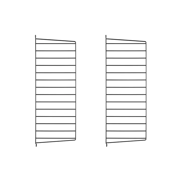 Panel ścienny String - Czarny, 75x30 cm, 2-pakiet - String