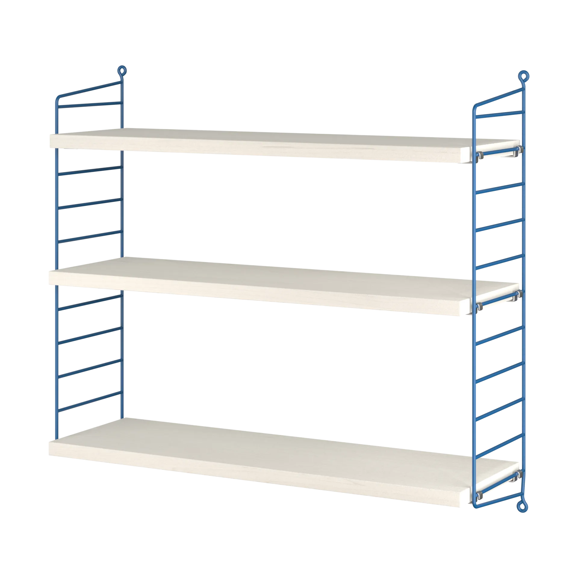 Półka String 1949-2024 Limited Edition 60x60x20 cm, Blue/white oiled pine String