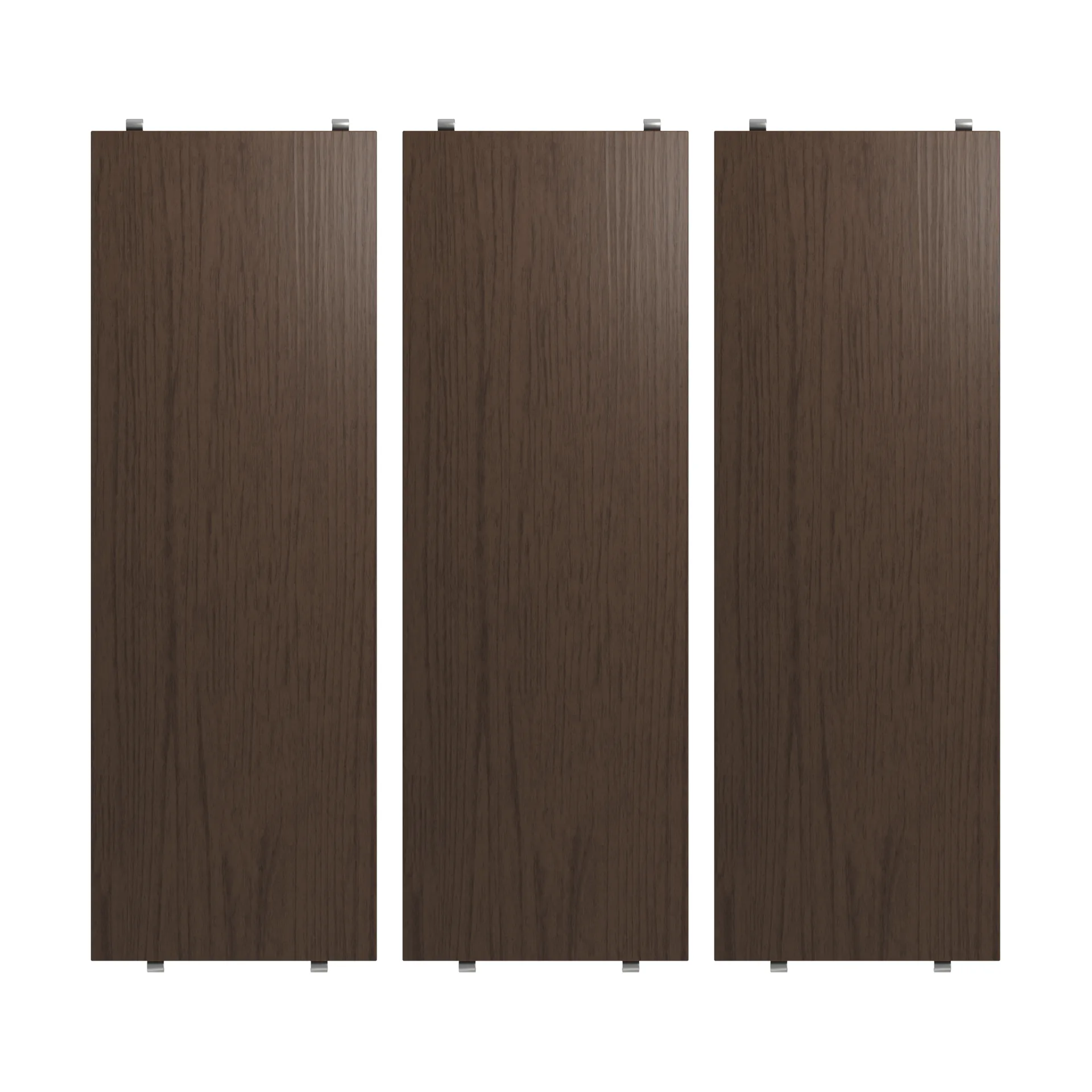 Półka String, Ciemny dąb, 58×20 cm, 3 szt. String