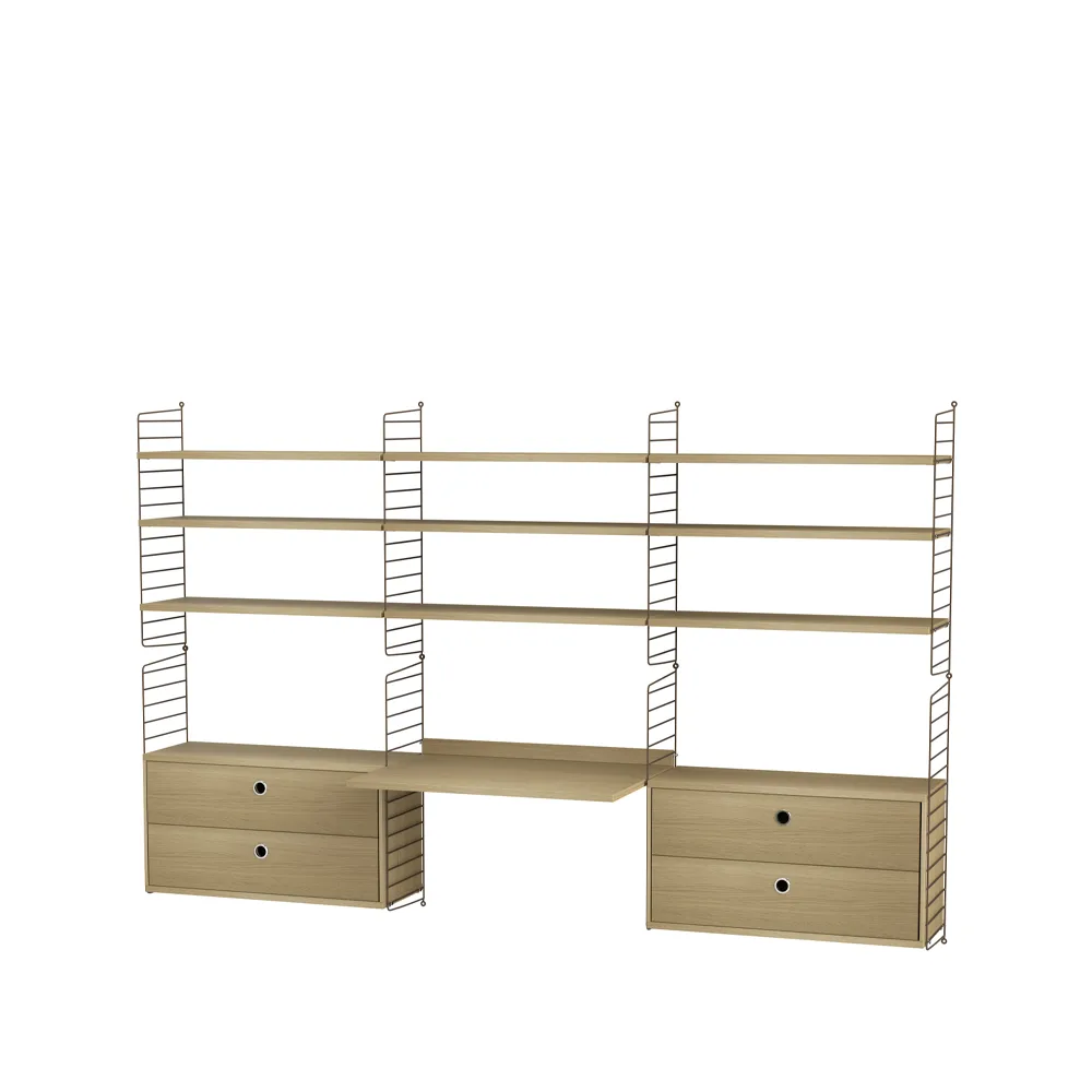 String biuro dąb & brąz - Kombinacja F String