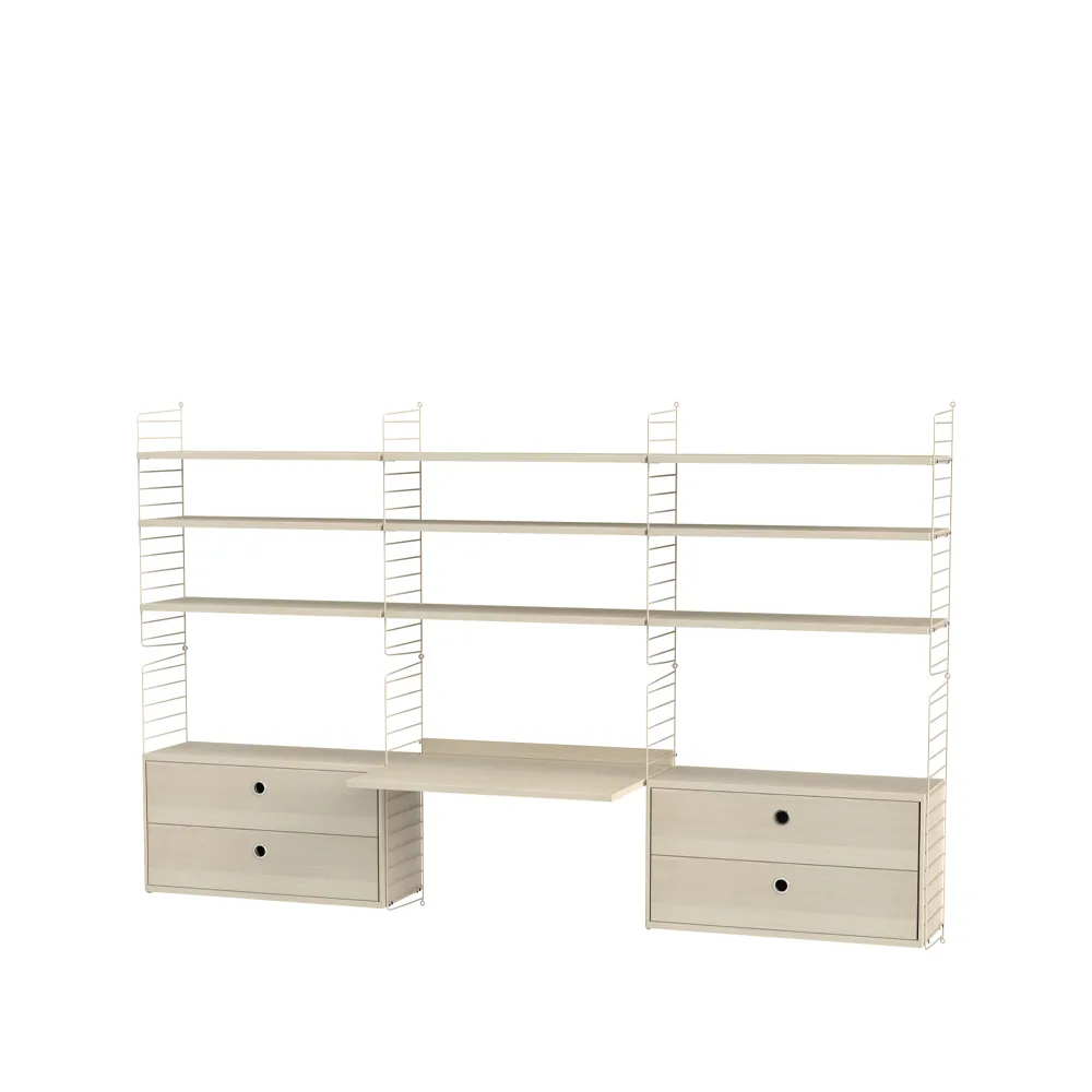 String biuro jesion & beż - Kombinacja F,  String