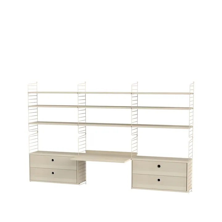 String biuro jesion & beż - Kombinacja F - String