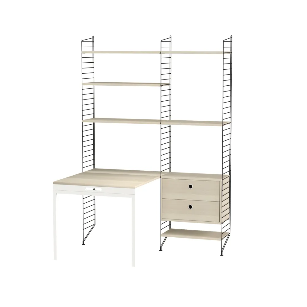 String biuro jesion & czerń - Kombinacja E,  String