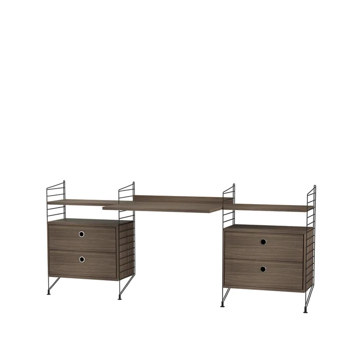 String biuro orzech & czerń - Kombinacja C - String