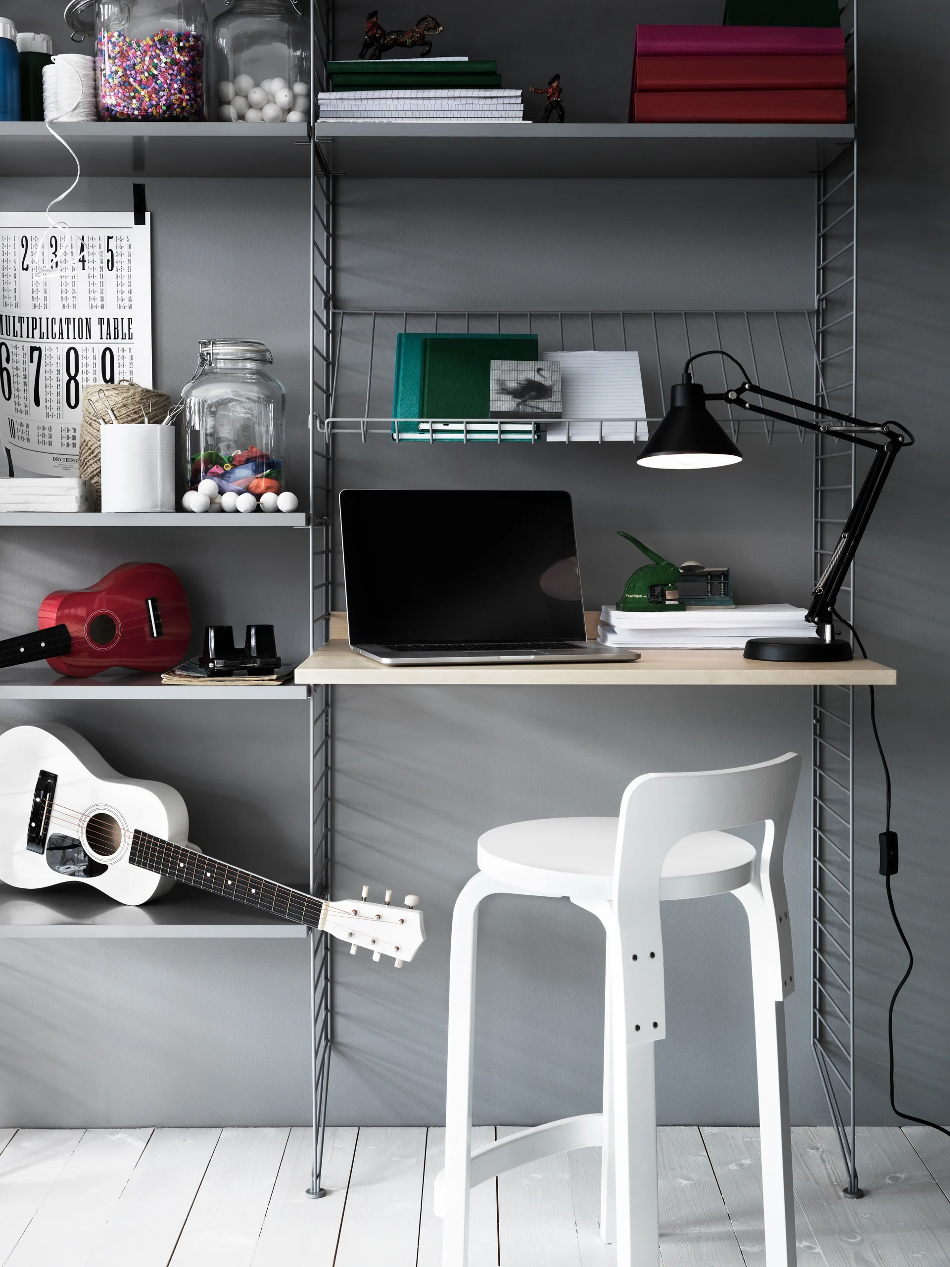 String blat roboczy, Fornir jesionowy, 78x58 cm String