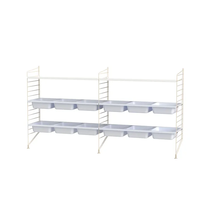 String dziecięcy pokój biel & beż- Kombinacja F - String