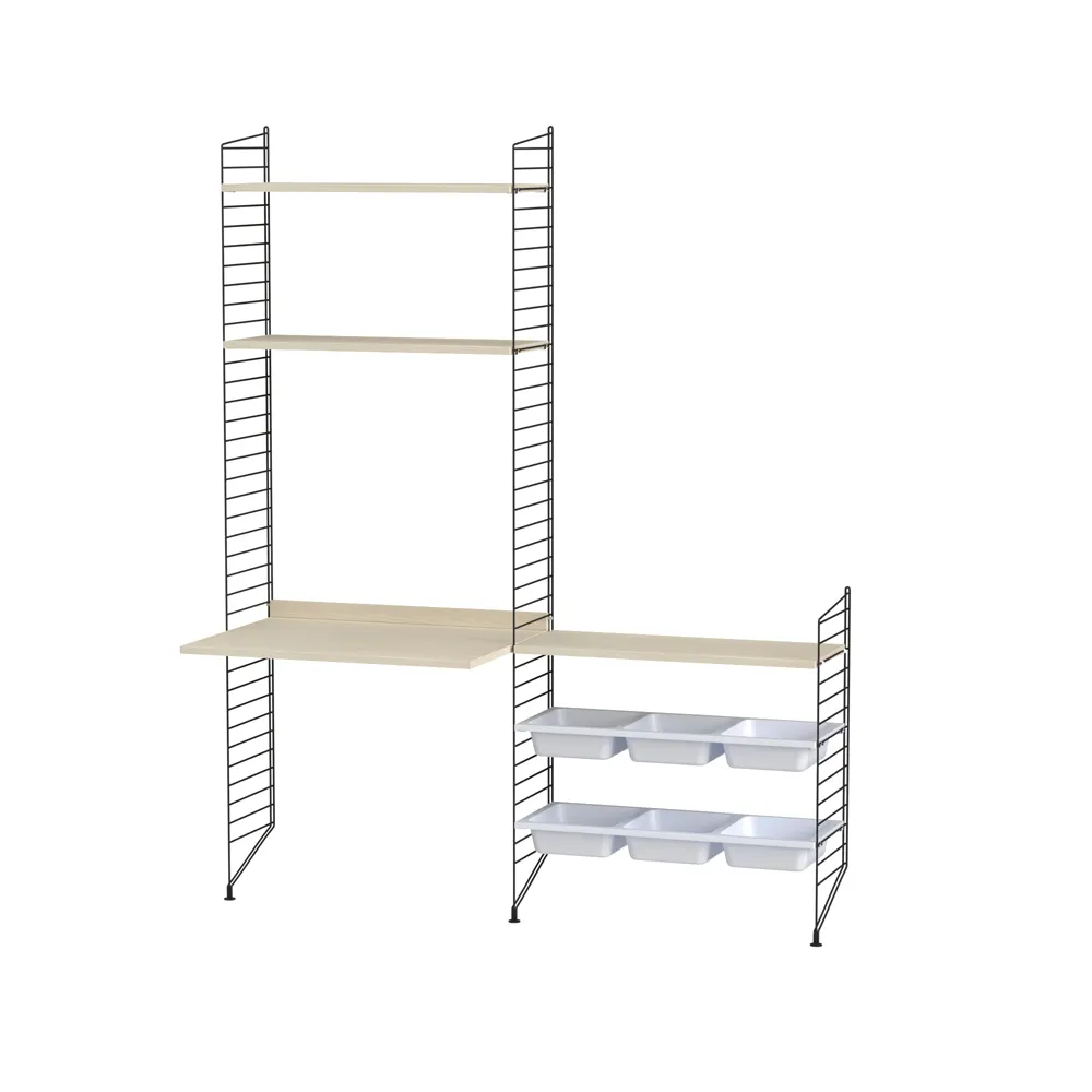 String dziecięcy pokój jesion & czerń - Kombinacja E String