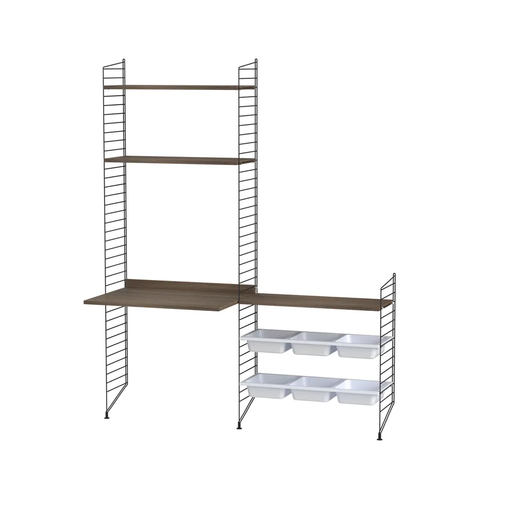 String dziecięcy pokój orzech & czerń - Kombinacja E String