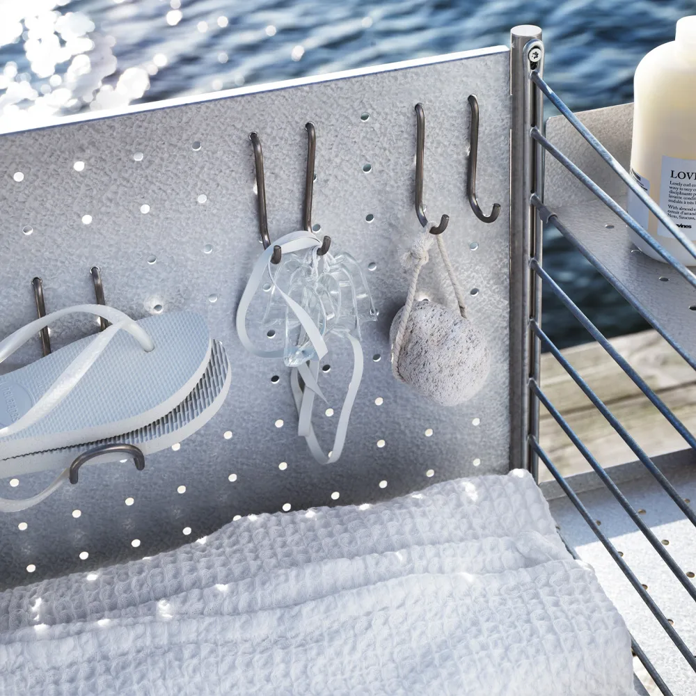 String Outdoor Wolnostojący hak, stal nierdzewna, 4-pakiet String