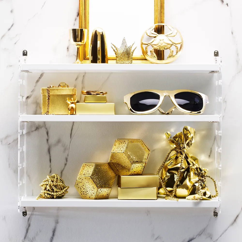 String Plex ścianka boczna, przezroczysty, 50x30 cm, 1-pakiet String