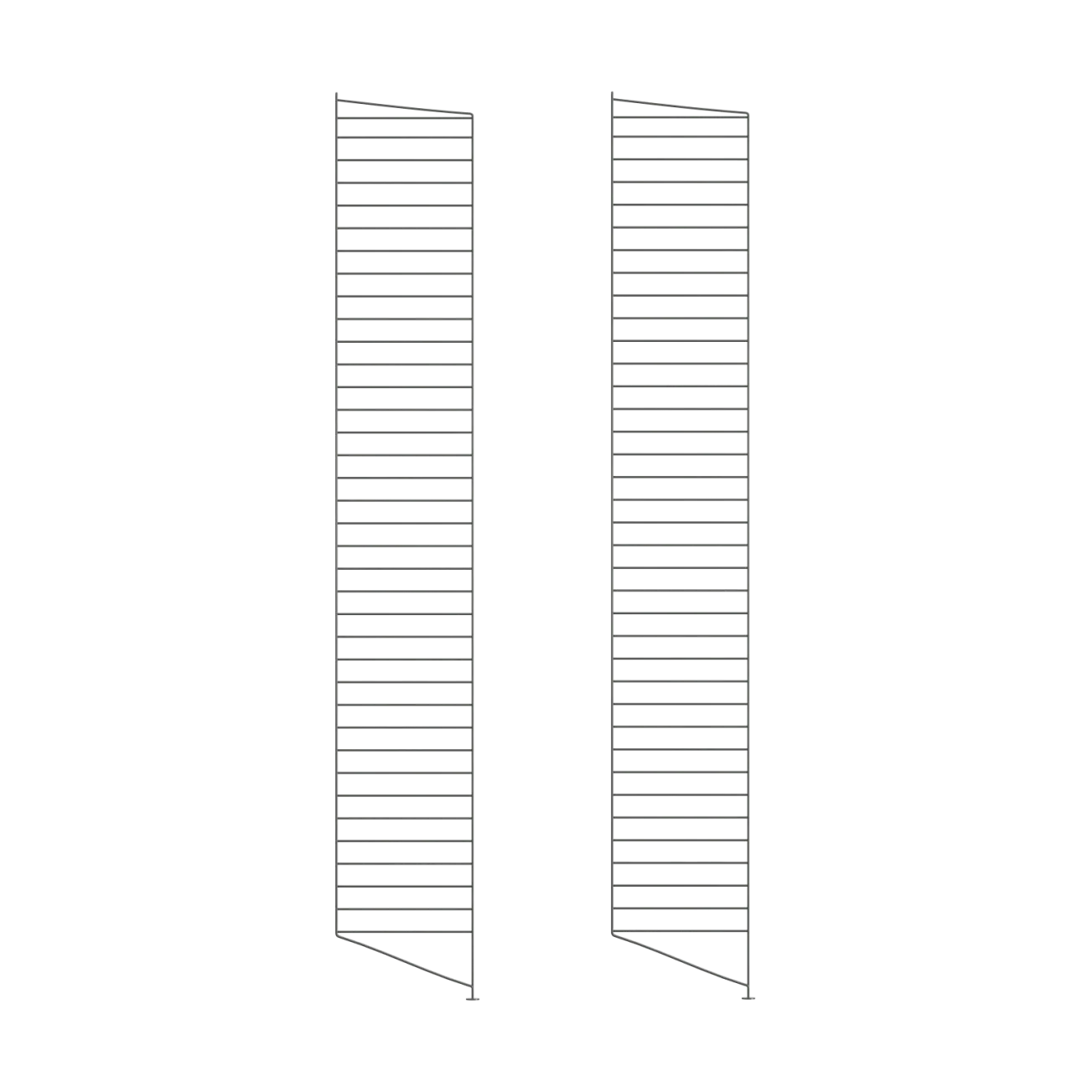 String podstawa podłogowa, Ciemnoszary, 200x30 cm, 2-pack String