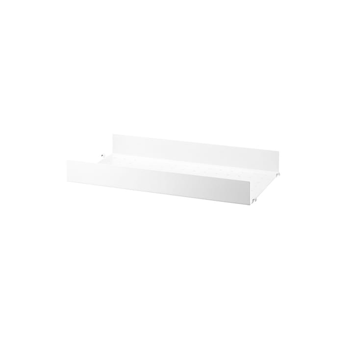 String półka metalowa - biały, 58x30 cm, wysoki brzeg - String