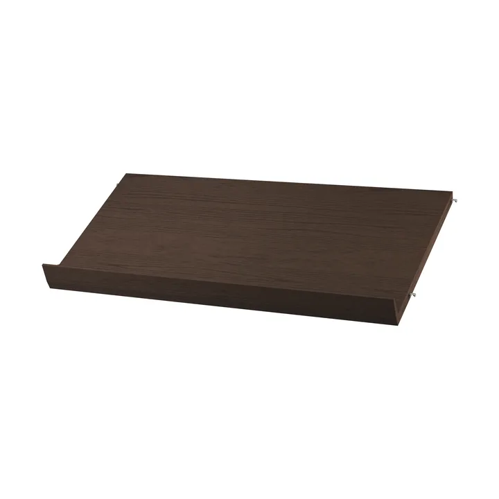 String półka na czasopisma drewniana - Ciemny dąb, 78×30 cm - String