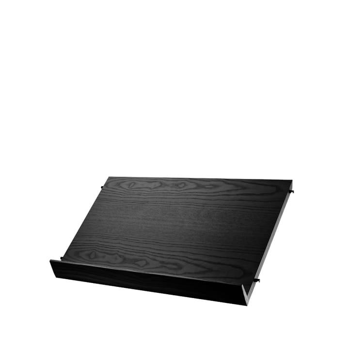 String półka na czasopisma drewniana - pudełko czarny bejca, 58x30 cm - String