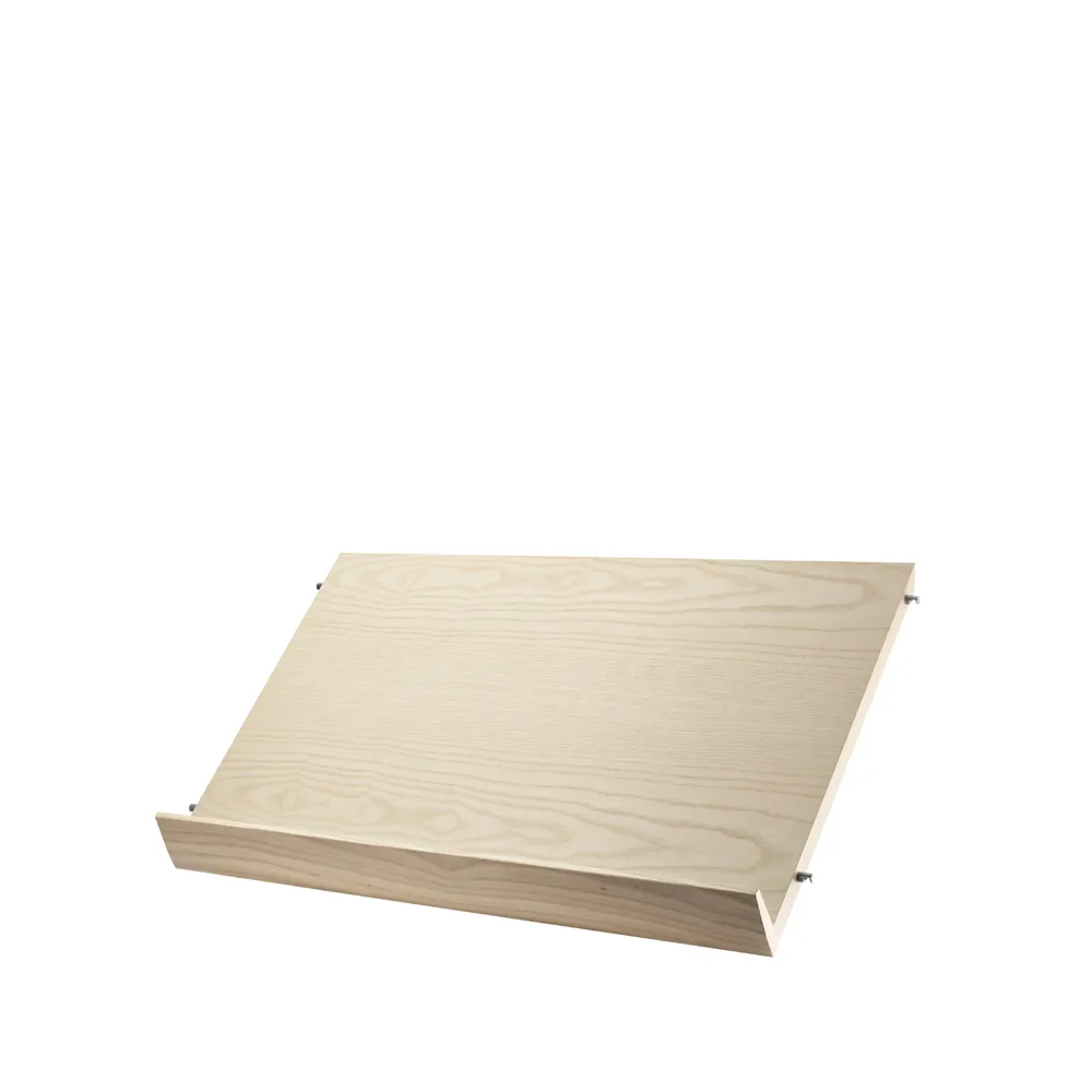 String półka na czasopisma drewniana, sklejka z jesionu, 58x30 cm String