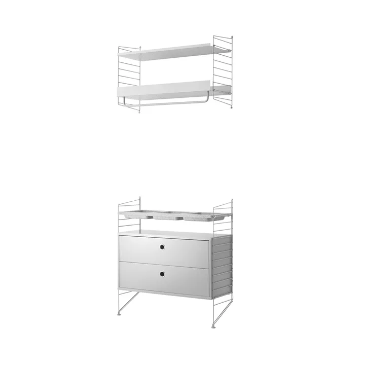 String przedpokój szary - kombinacja G | String → NordicNest.pl