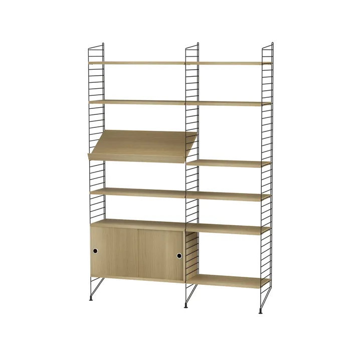 String salon dąb & czerń - Kombinacja H - String