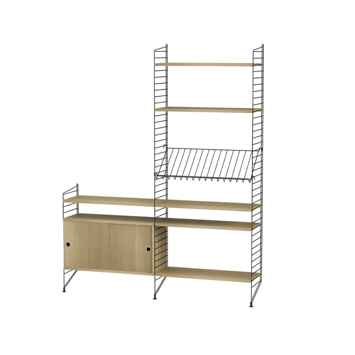 String salon dąb & czerń - Kombinacja K - String