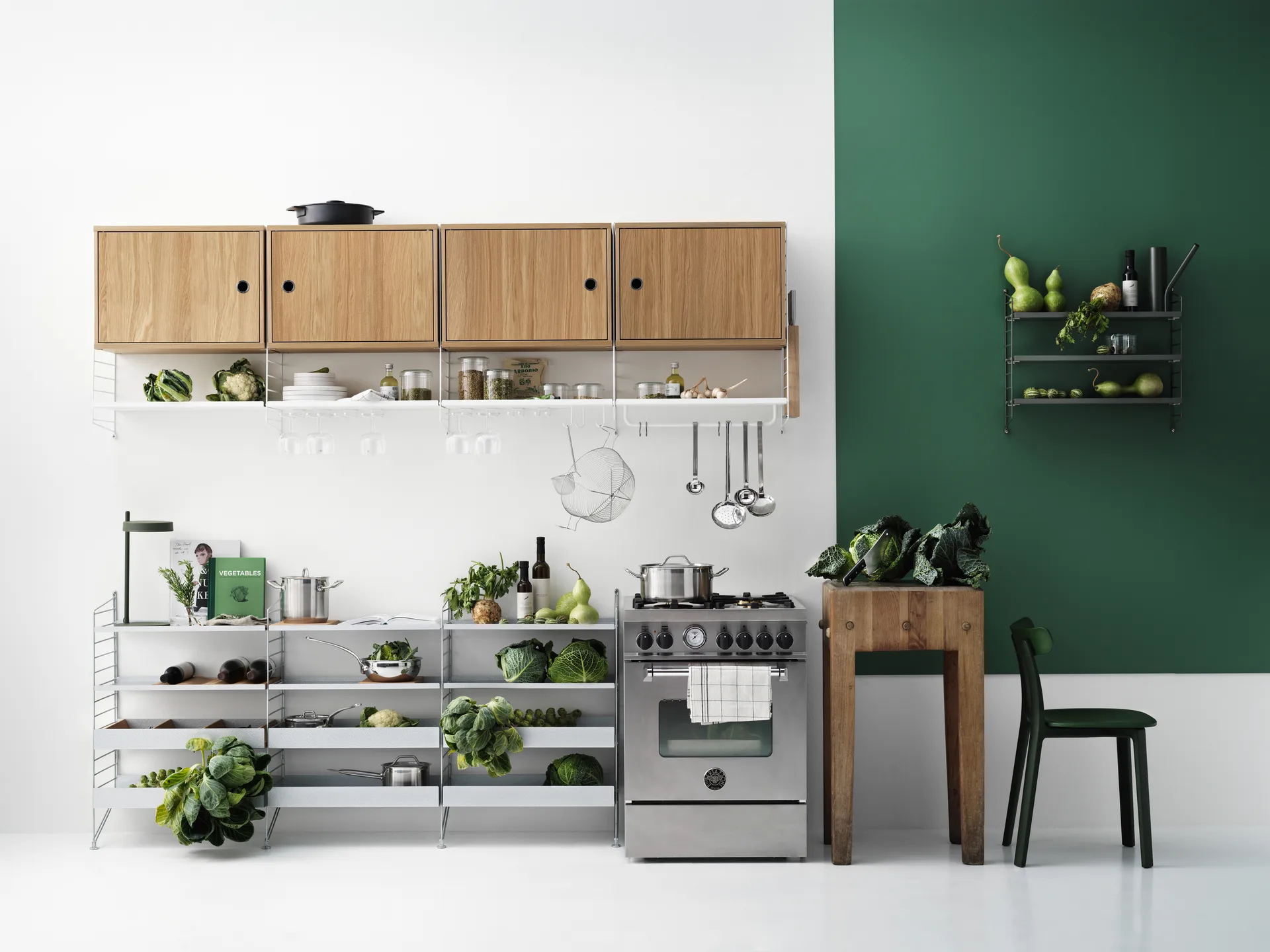 String ściana boczna, biały, 75x30 cm, 2-pakiet String