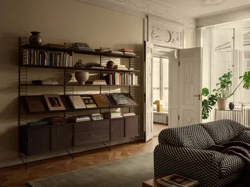 String sekcja szufladowa - Ciemny dąb, 78×30 cm - String